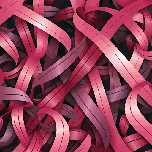 illustrated vector pink ribbon pattern