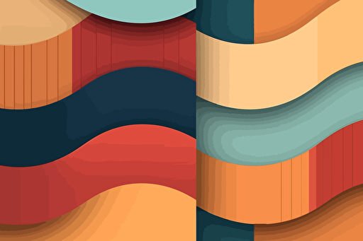 a modern vector flat design with colored corrugated paper. add depth and give textures.
