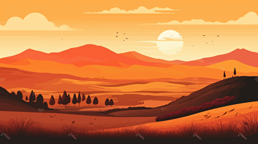 beautiful anatolian landscape. minimal vector design