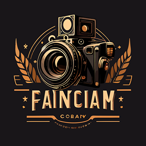 logo for film camera vector design