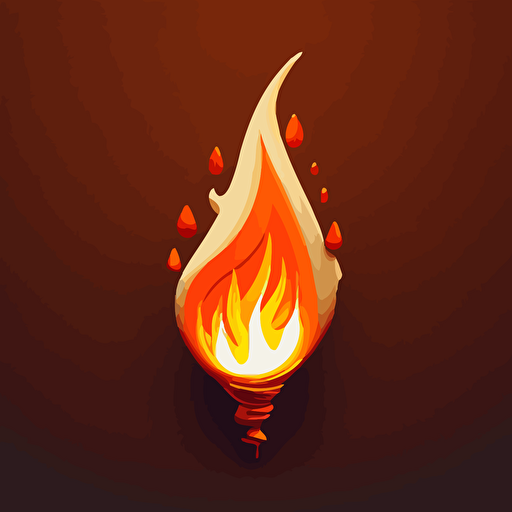 very simple vector image, simple lick of flame, minimal detail