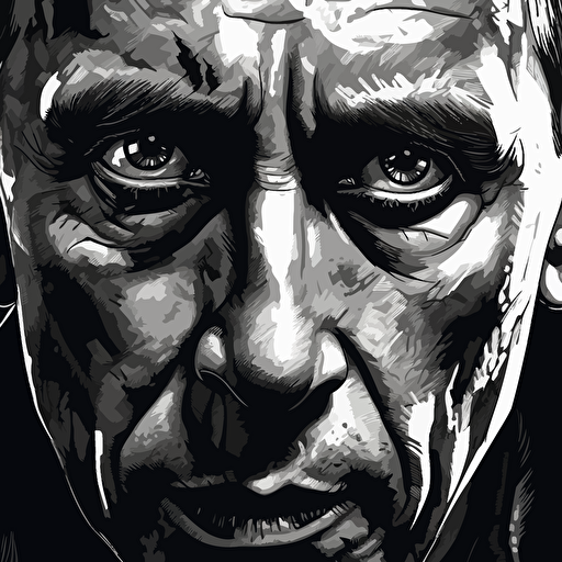 Putin, vector, highly detailed, gritty