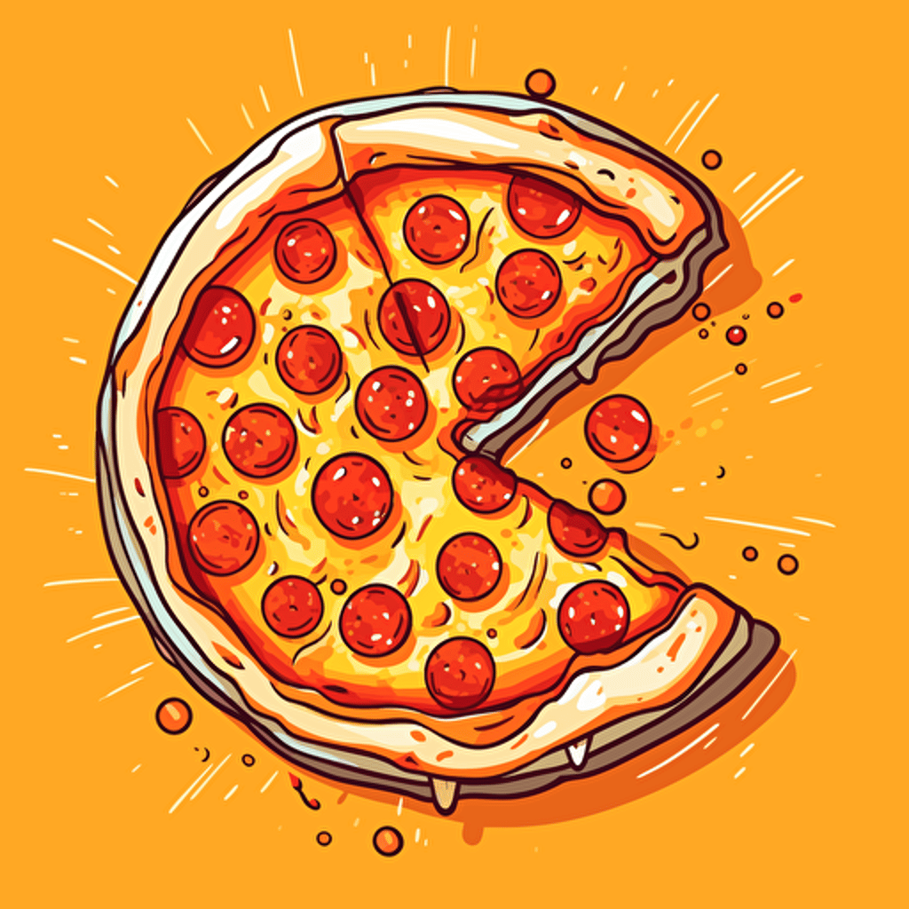 a pizza vector art illustration
