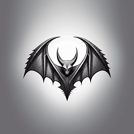 bat, professional corporate logo, greyscale, vector design