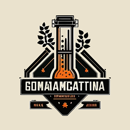 vector logo style basketball academy chemical tube minimalistic