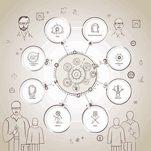 the stakeholders role, minimalistic, vector