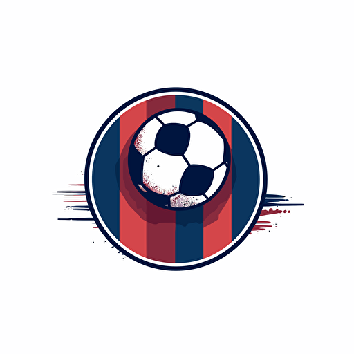 soccer logo club, soccer ball and glass of beer in background, red and blue stripes, Lindon Leader, white background, vector, vector art, minimalist