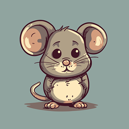mouse, Vector illustration, clip art, comic style,
