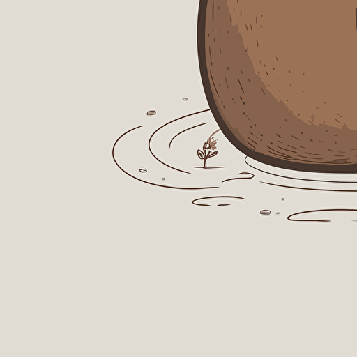 cute vector simple drawing sad otter