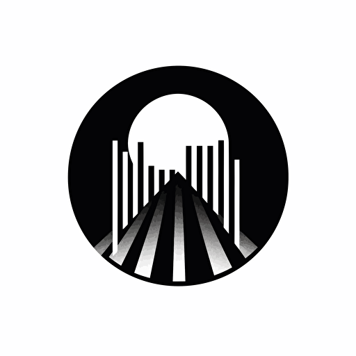 a minimal vector logo design for a company called Tontechnik Petersen, black and white