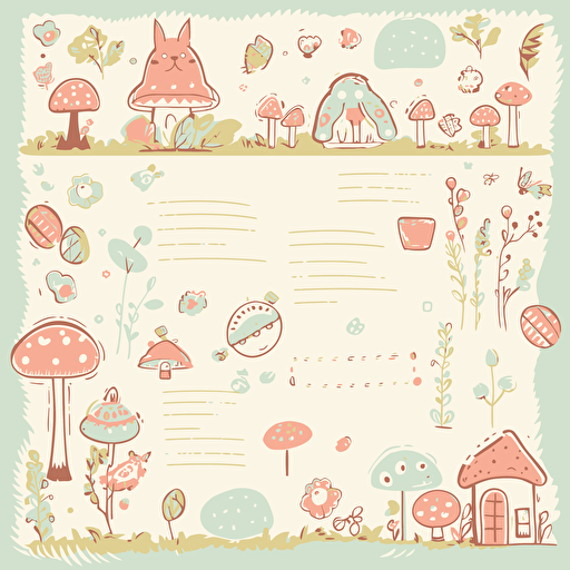 page no elements illustration vector cute