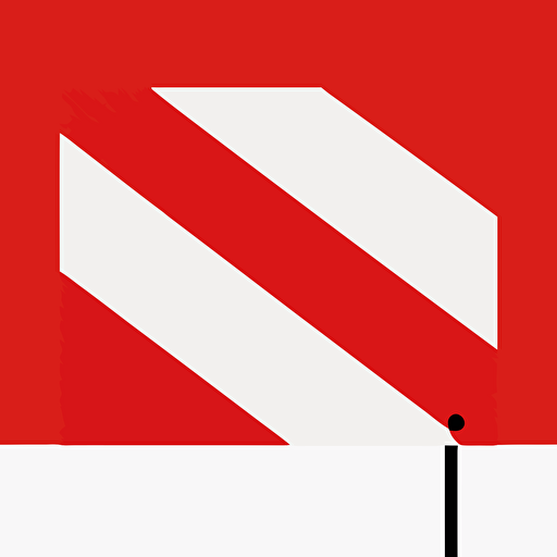 A communication flag, simple, vector, minimalist