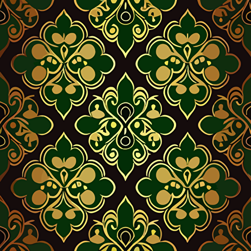 a seamless, vector, cloverleaf, victorian mesh