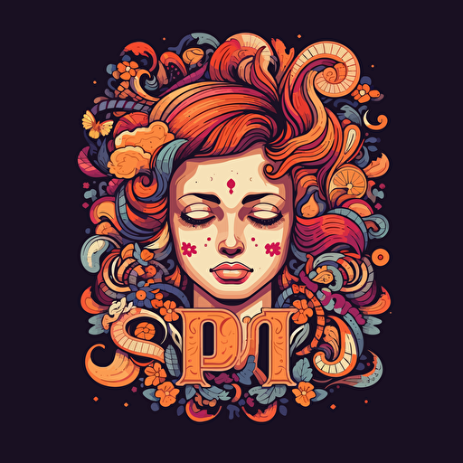 A logo using the letters “S” and “P” relating to motherhood. Theme is soul puzzles. Color palette will be warm and evoke feelings of belonging, joy and strength. Ultra detailed. Flat vector.