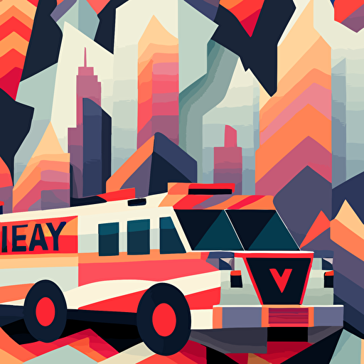 high quality seamless pattern vector low polygon new york city fdny