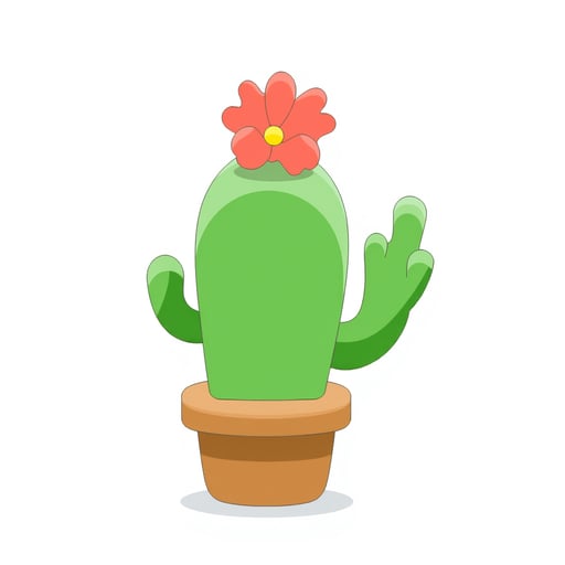 a cactus with a flower