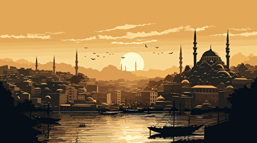 beautiful vector of istambul