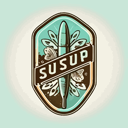 sup board vector style logo light colors