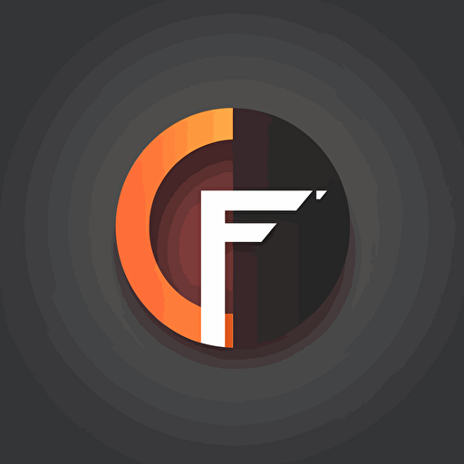 simple logo design of letters "F, V", flat 2d, vector, company logo, financial style