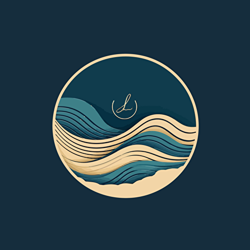 a logo for a company call Leonardo Loureiro, minimalist, vector, colors ocean blue and gold