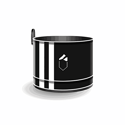 vector stainless steel cylinder bathtub logo design ,flat design,black color, white background