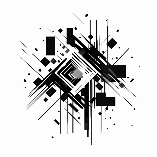 abstract iconic logo of something random, black vector, white background