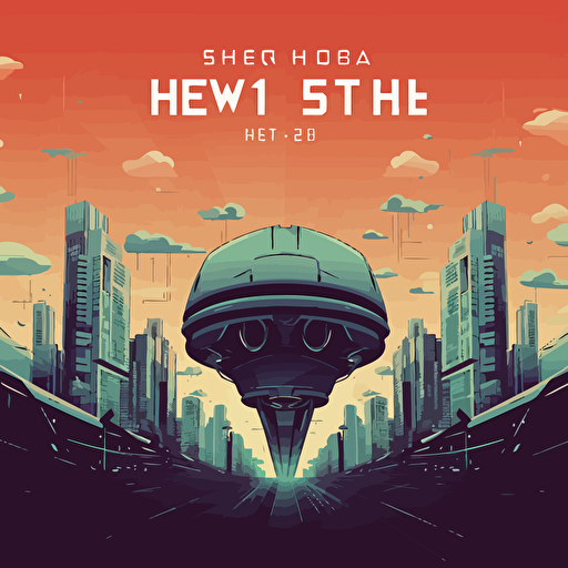 vector image. sleek modern tech company announcement teaser poster. The company name is HSH and the date is June 15th.