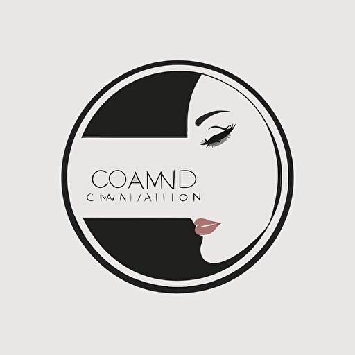 comando : logo, beauty ,cometics, health , minimal, vector ,simple ,flat, white background no text –v 4–q 2