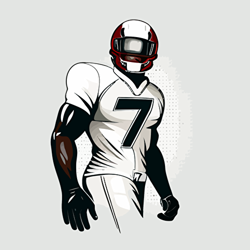 a catsuit wearing NFL football player named Simple Jack, sports logo style, white background, vector,
