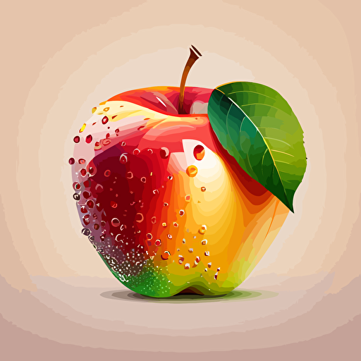 an apple image, vector, icone style