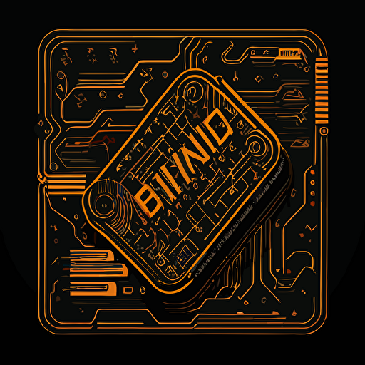 vector line illustration of tech board, simple, logo