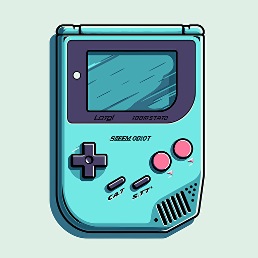 vector image of a gameboy as a sticker,