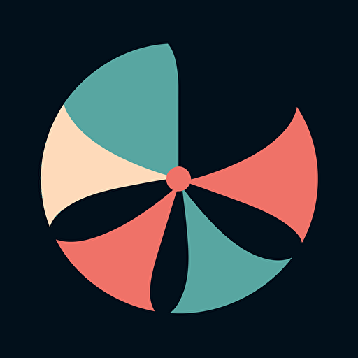 minimalist propeller illustration, simple colors, vector