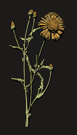 image, simplistic, showing only one wild flower, detailed, vector art, cinestill 50d