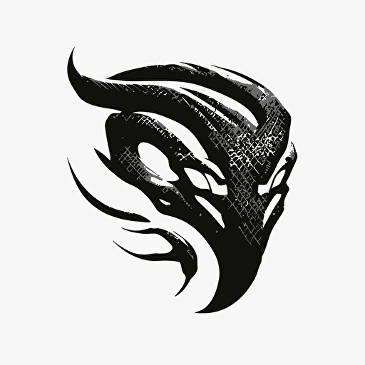 modern minimalist iconic logo of snake head black vector, on white background
