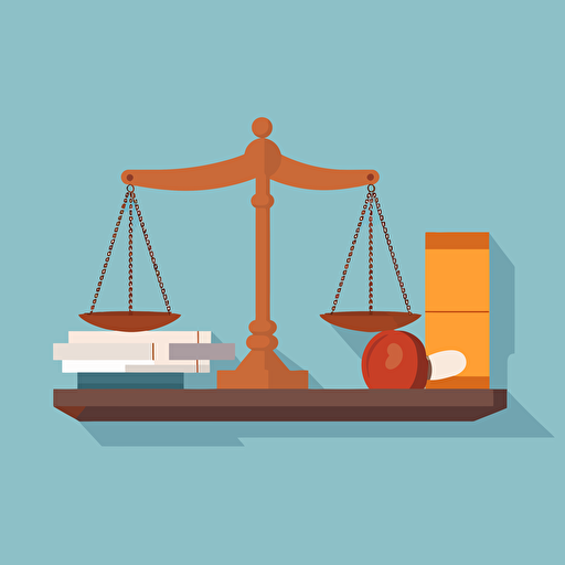 flat vector minimalist illustration of a background related to Law