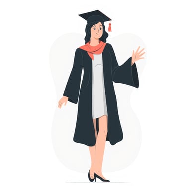 a woman graduating from college