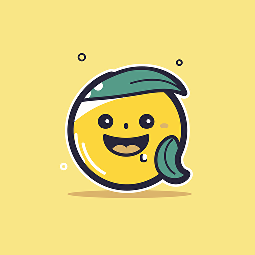 Banana, Playing Volleyball on the Beach, Energetic, Bright Colors, Comic vector illustration style, flat design, minimalist logo, minimalist icon, flat icon, adobe illustrator, cute, Simple