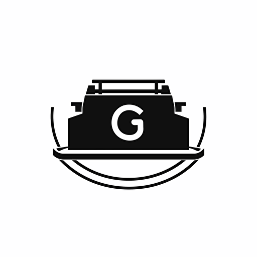 a minimalist vector svg logo of a typewrite on a white background