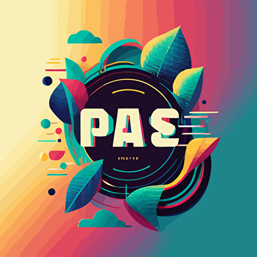 pause vector illustration with colorful concept