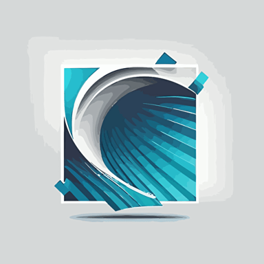 vector, simple, corporate logo, corporate colors of blue and light gray, surprise, inspiration,