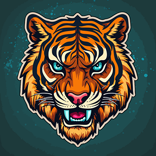 vector tiger sticker