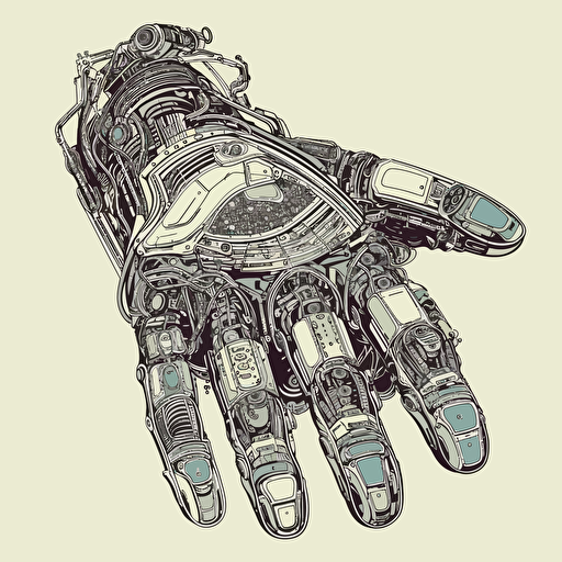 illustration about a robot hand ultra detailed vector art