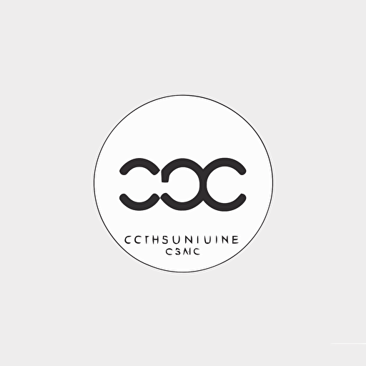 3 C Logo design, simple, vector, minimalist, oversimplified, white background