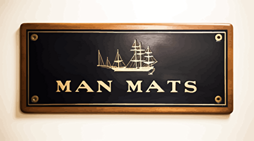 rectangular logo of a yacht,