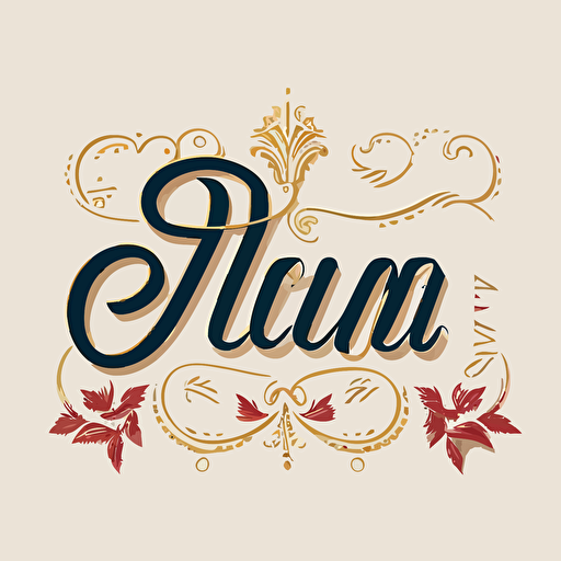 flat vector Iowa wordmark of the word “Iowa” in cursive. Should be elegant, preppy, classy, traditional, old school, rich, timeless**