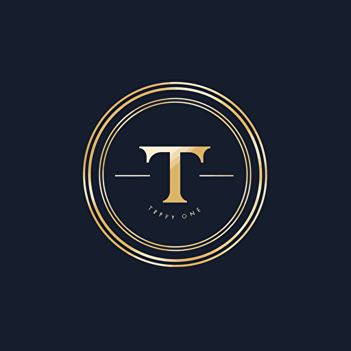 a simple, monogram, flat vector logo for a business card company, should contain 2 letters "T", both letters clearly visible on the logo, some combination of "T T", professional, dark blue color logo, black background