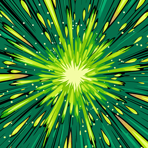 colorful vector art, 3 colors, lime green, star burst