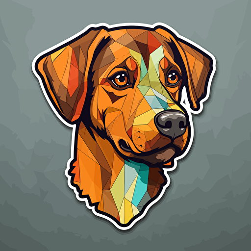 vector dog sticker
