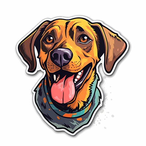 vector dog sticker